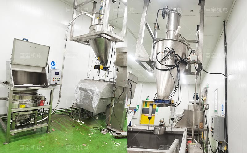 某食品加工企業(yè)淀粉無塵投料篩分輸送